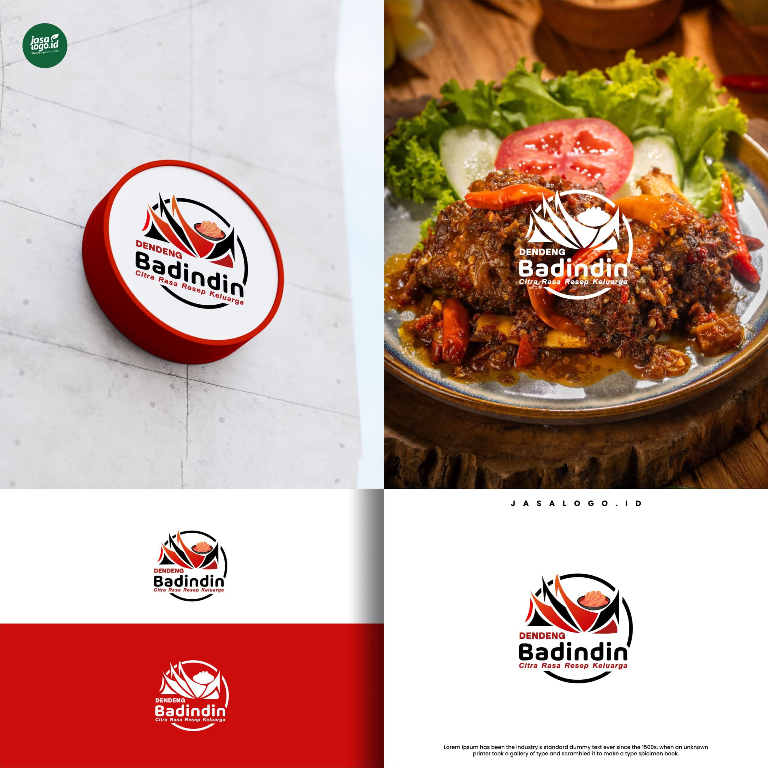 Desain Logo Dendeng Badindin Relevansi Penggunaan Ikon dalam Logo Kuliner Indonesia
