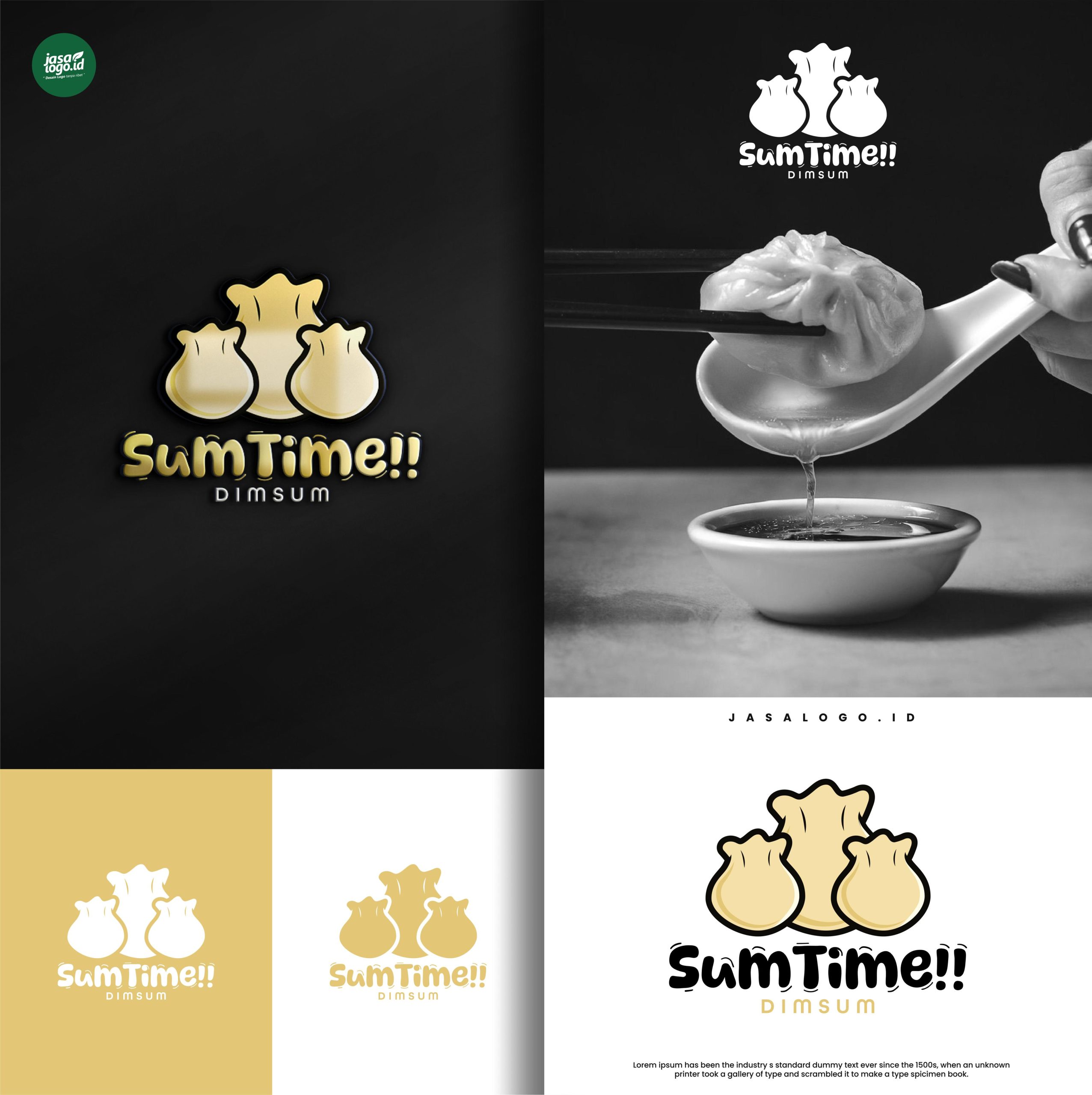 Tipografi Bulat dan Warna Cerah dalam Logo Brand Makanan