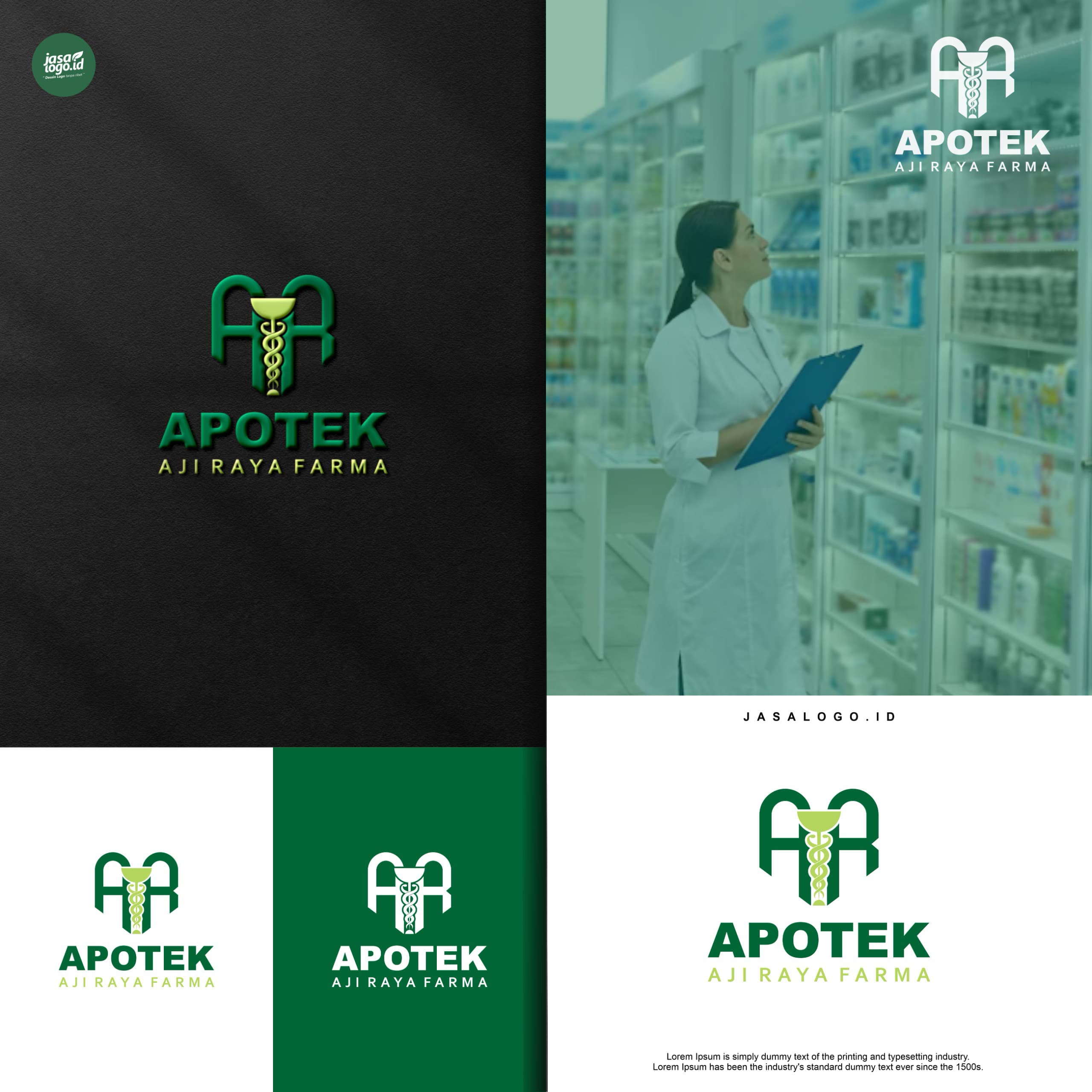 Desain Logo Apotek Aji Raya Farma