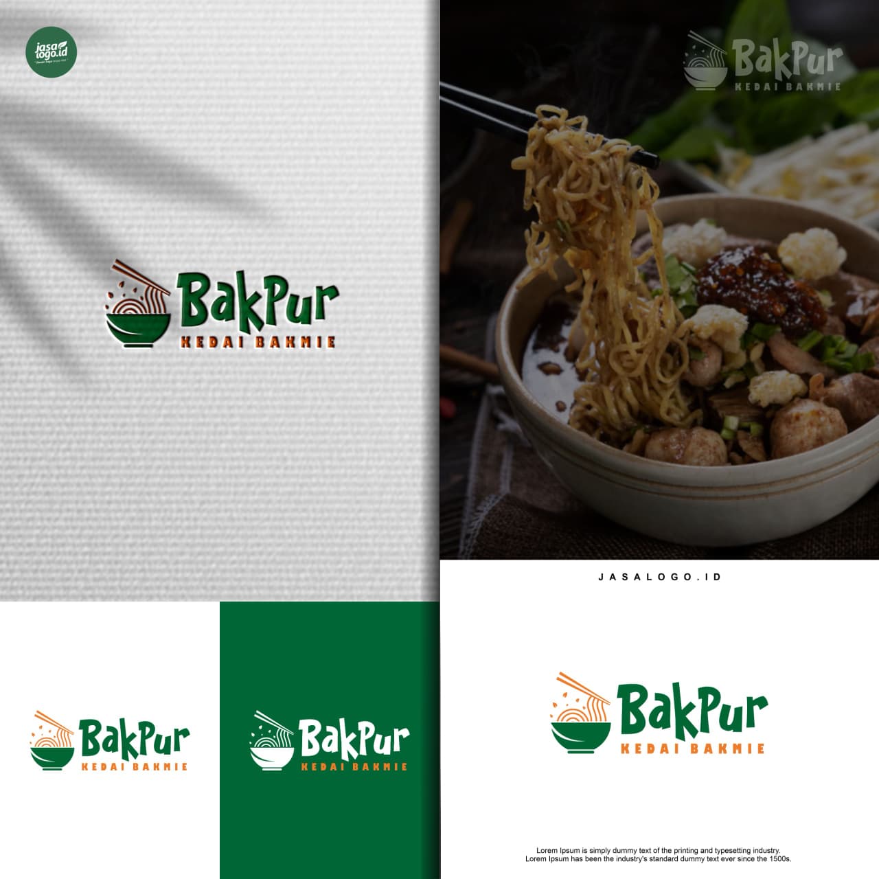 Desain Logo Kedai Bakmi Bakpur Desain Logo Kuliner Kedai Bakmie Bakpur