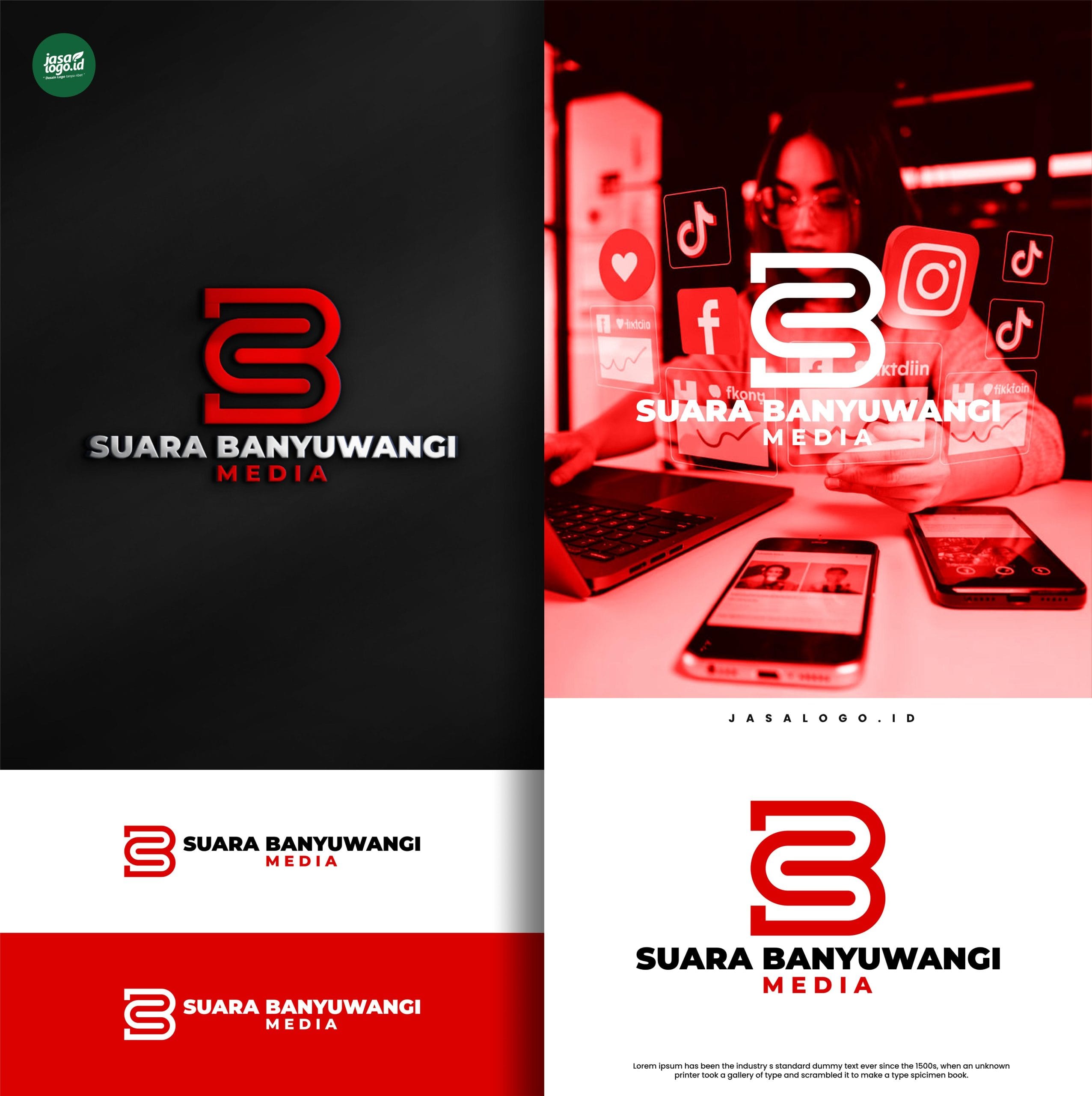 Bagaimana Karakter Warna Merah Berubah pada Tiap Logo?