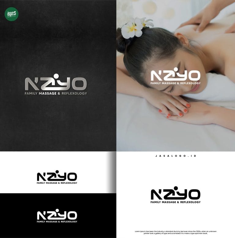 Desain Logo Massage Profesional Nziyo Family Reflexology